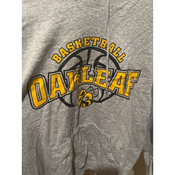 Oakleaf Basketball Hoodie Gray Champion‎ Eco Authentic Mens Sweatshirt - Picture 2 of 4